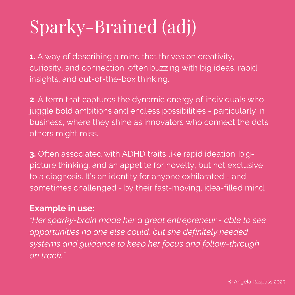 Sparky-Brained _ Angela Raspass